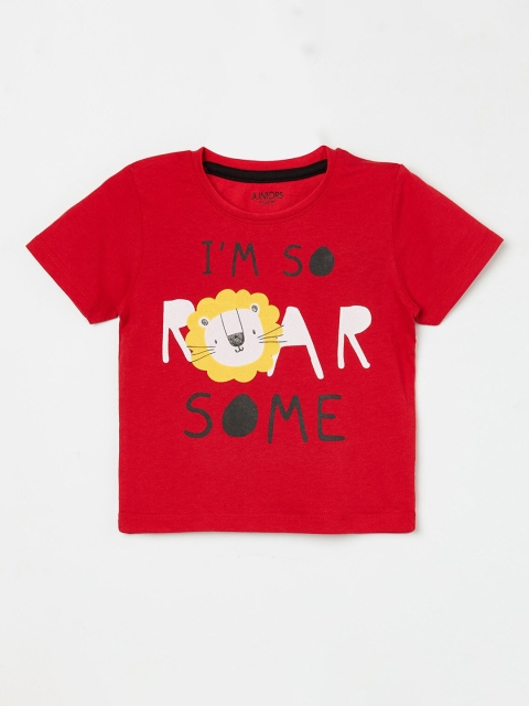 

Juniors by Lifestyle Boys Red Printed Applique T-shirt