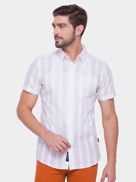 

Being Human Men White Comfort Printed Casual Shirt