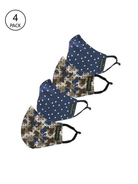

Calvadoss Assorted Pack of 4 Printed 3-Ply Cotton Outdoor Masks
