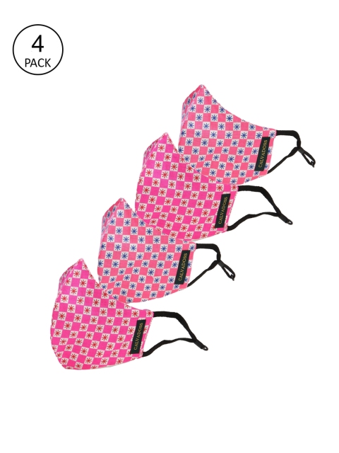 

Calvadoss Pink Pack Of 4 Printed 3 Ply Outdoor Masks