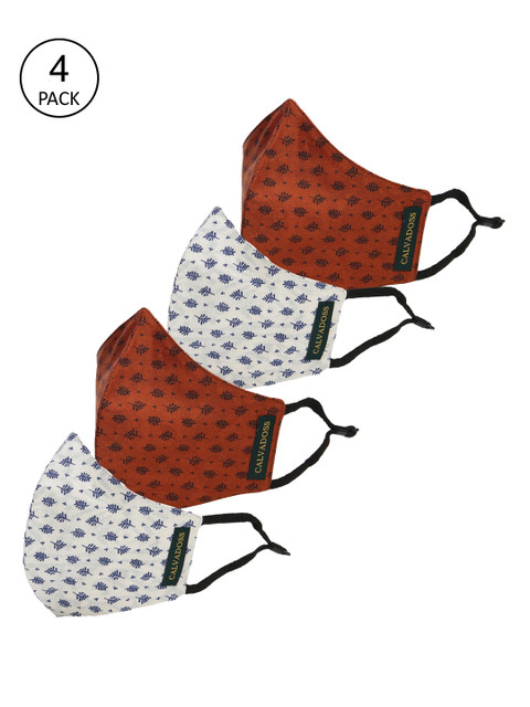 

Calvadoss Pack of 4 Assorted 3 Ply Cotton Masks