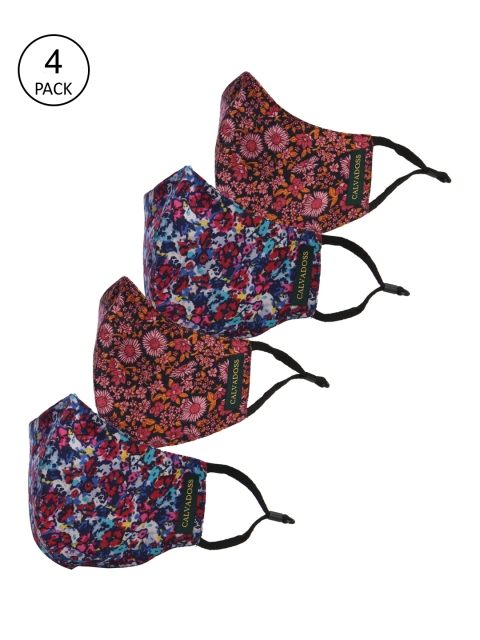 

Calvadoss Assorted Pack of 4 Printed 3-Ply Cotton Outdoor Masks