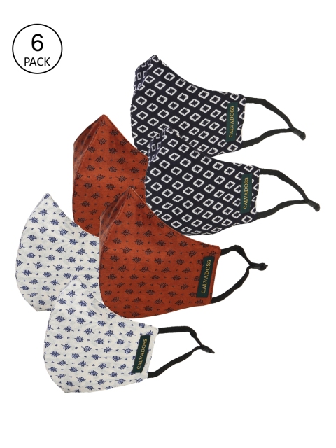 

Calvadoss Men Pack Of 6 Assorted 3-Ply Reusable Cotton Cloth Masks