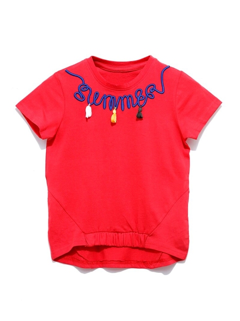 

UNDER FOURTEEN ONLY Red Pure Cotton Top