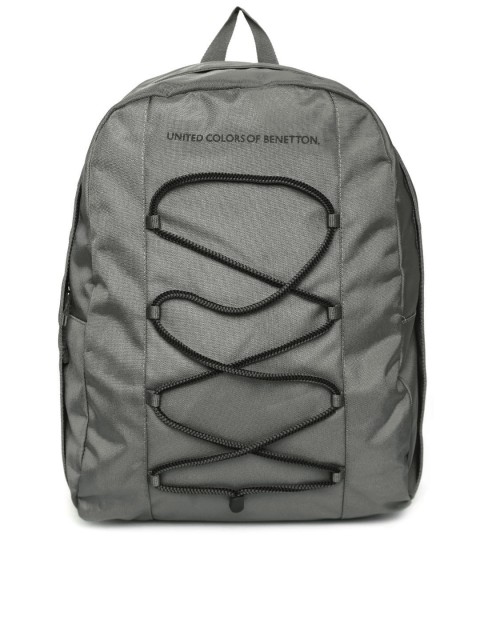 

United Colors of Benetton Men Grey Laptop Backpack