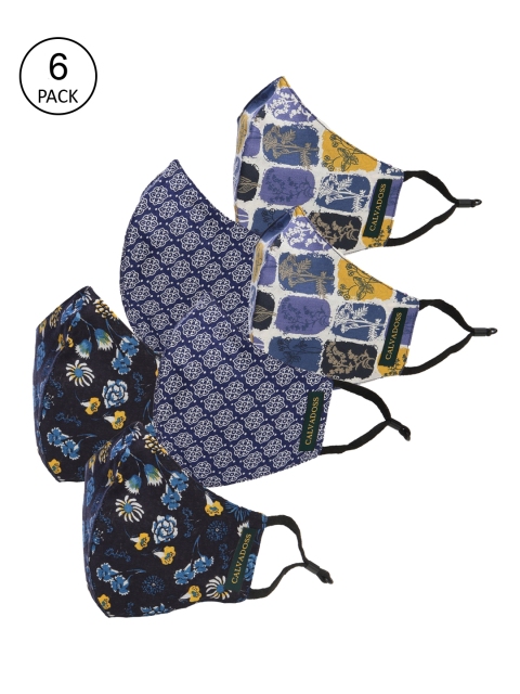 

Calvadoss Men 6 Pcs 3-Ply Reusable Outdoor Cloth Masks, Navy blue
