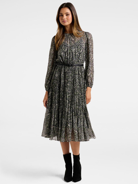

Forever New Black Floral Midi Dress