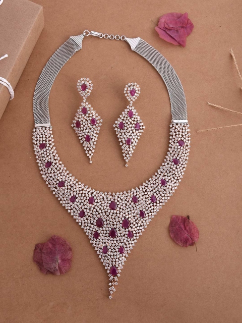 

Tistabene Woman Red Contemporary Modern Designer Necklace Set