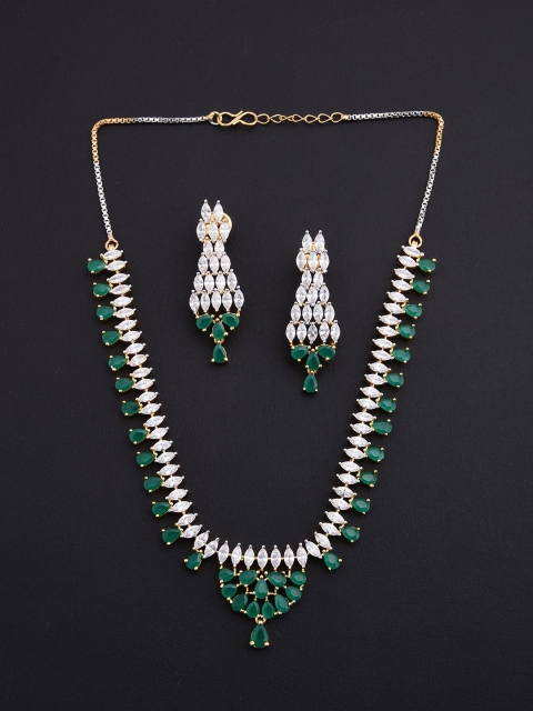 

Tistabene Green-Toned Contemporary Modern Designer Necklace Set