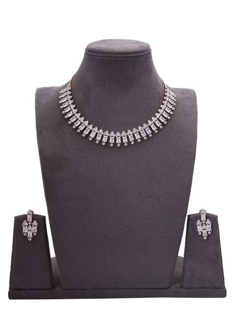 

Tistabene White Contemporary Modern Designer Necklace Set