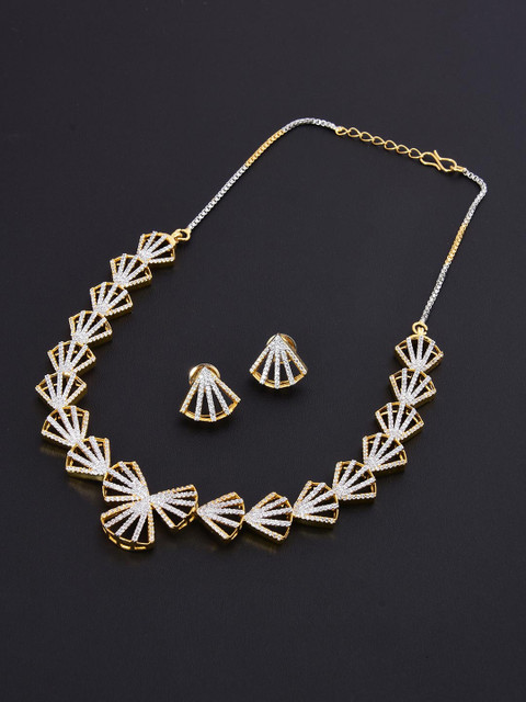 

Tistabene White-Toned Pearls Contemporary Modern Designer Necklace Set