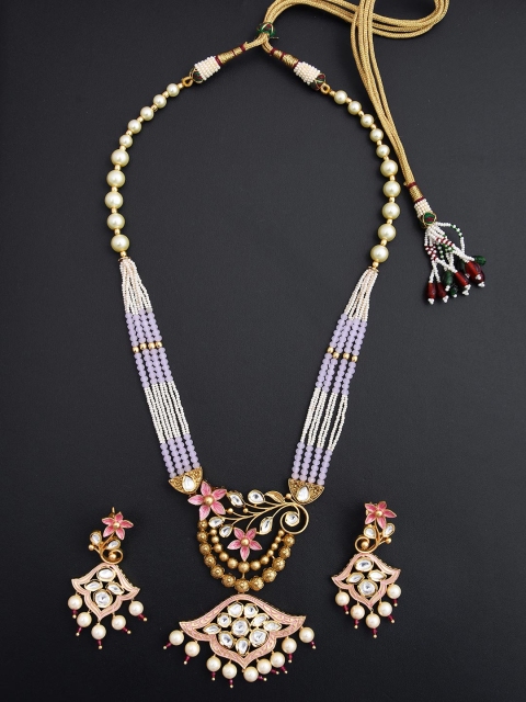 

Tistabene White Floral Enamelled Designer Necklace Set
