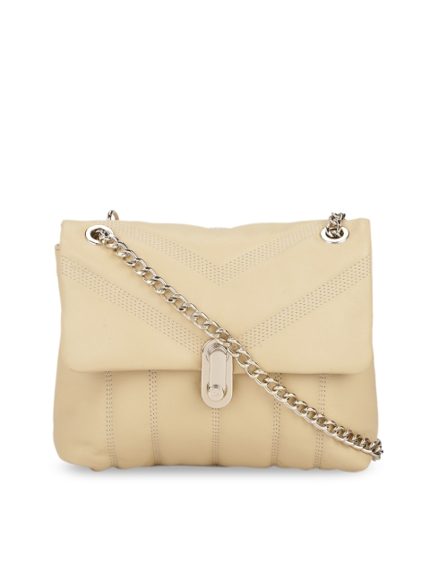 

Ted Baker Beige Leather Structured Sling Bag