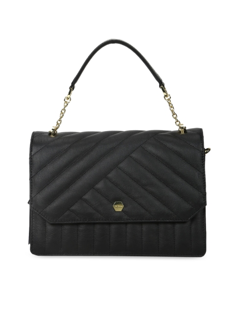 

Ted Baker Black Striped Leather Structured Satchel