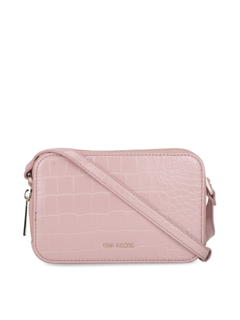 

Ted Baker Pink Textured Leather Structured Sling Bag
