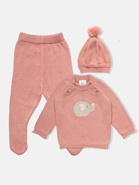

MYLO ESSENTIALS Unisex Kids Rose Organic Cotton Top with Pyjamas