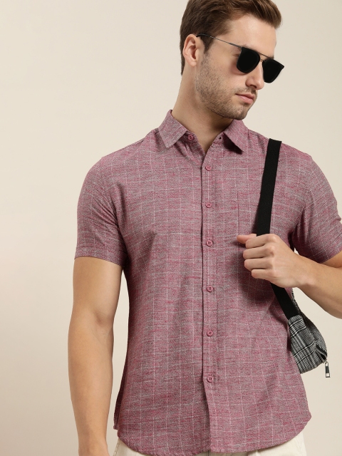 

Moda Rapido Men Maroon Slim Fit Checked Casual Shirt