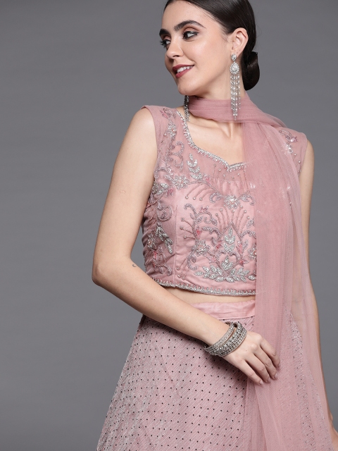 

Mitera Pink Embroidered Ready to Wear Lehenga & Blouse With Dupatta
