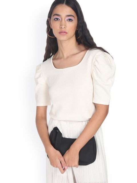

Sugr White Square Neck Top