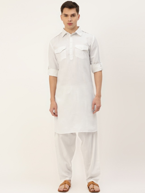 

Molly & Michel Men White Pathani Kurta