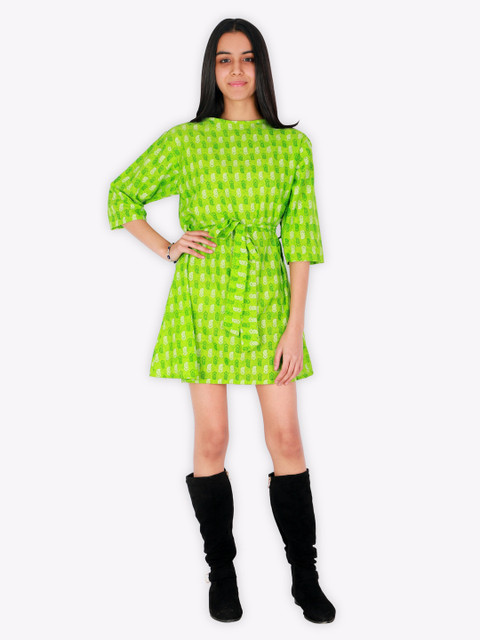 

YK Women Green Paisley Print Dress