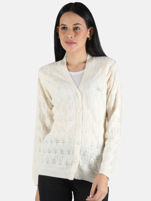 

Monte Carlo Women Off White Wool Cardigan