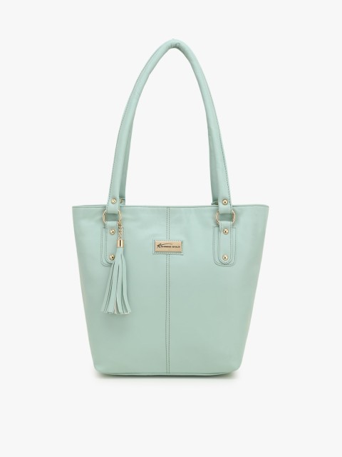 

SHINING STAR Green PU Structured Shoulder Bag with Tasselled