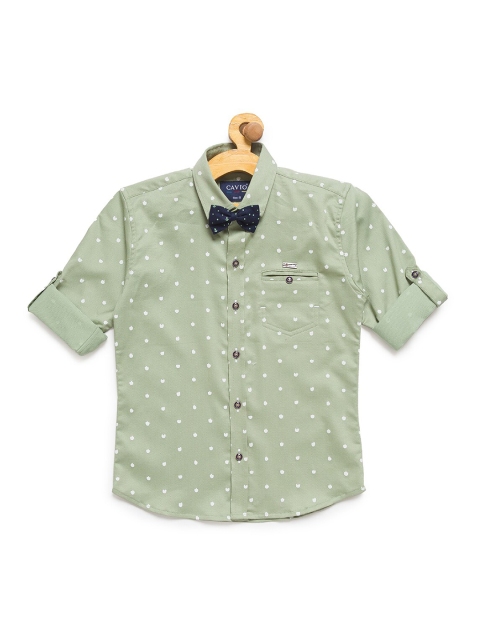 

CAVIO Boys Green Premium Printed Casual Shirt