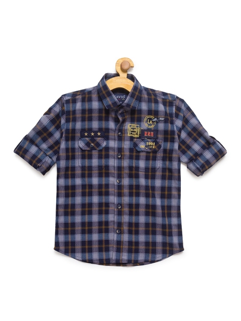 

CAVIO Boys Blue Premium Checked Casual Shirt