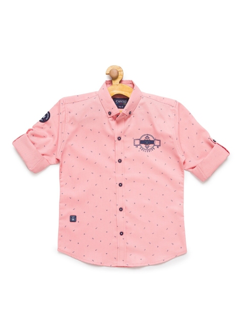 

CAVIO Boys Pink Premium Printed Casual Shirt