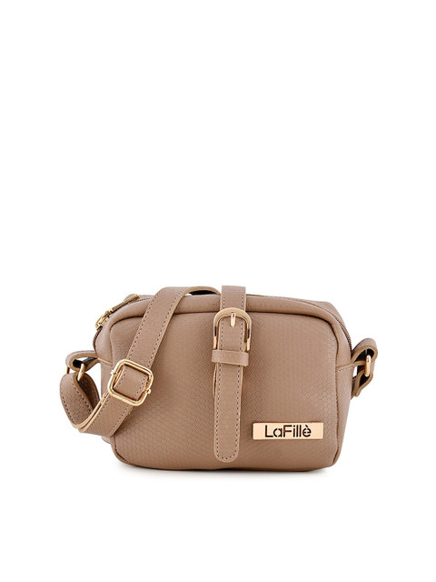 

LaFille Beige Structured Sling Bag