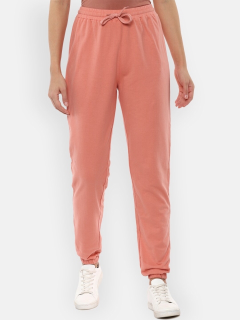 

Van Heusen Woman Pink Solid Pure Cotton Joggers