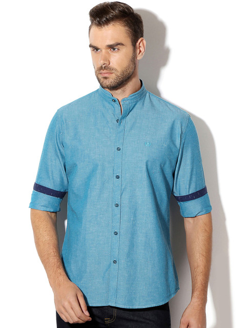 

Van Heusen Sport Blue Slim Fit Casual Shirt