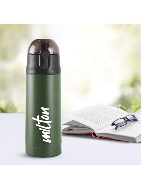 

Milton Green & White Brand Logo Printed Stainless Steel Vacuum Insulated Flask 500 ML