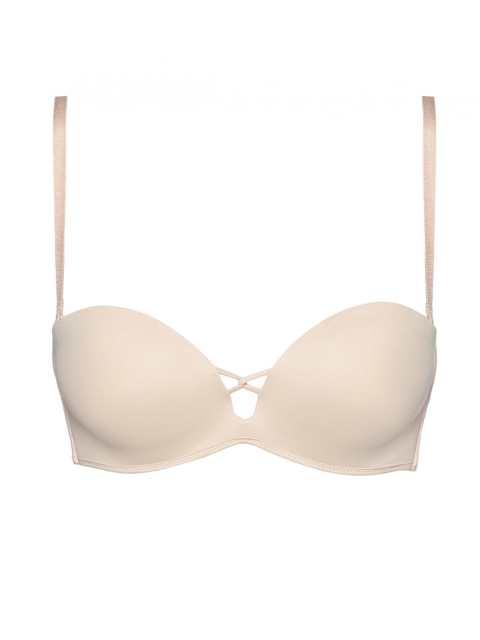 

YAMAMAY Beige Solid Underwired Heavily Padded Bra