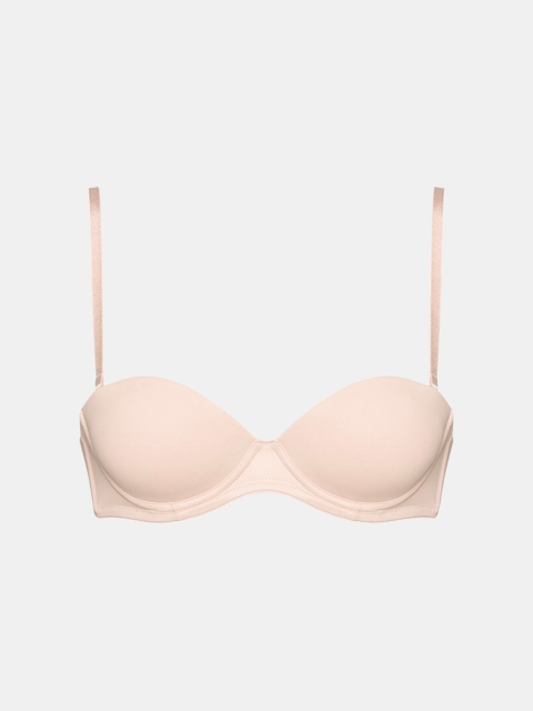 

YAMAMAY Beige Bra Underwired Heavily Padded Balconette Bra