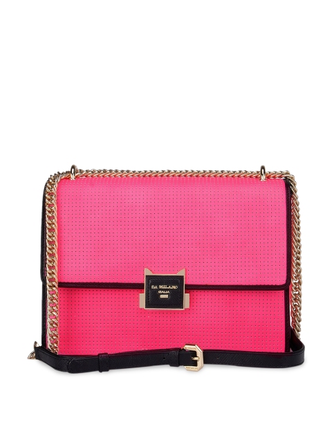 

Da Milano Pink Leather Structured Sling Bag