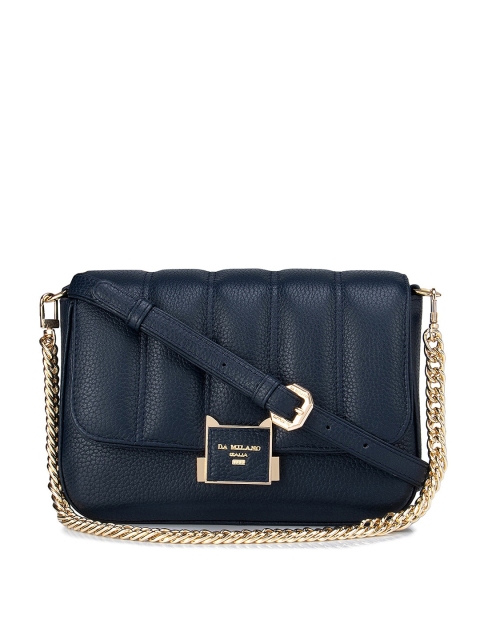 

Da Milano Navy Blue Quilted Leather Sling Bag