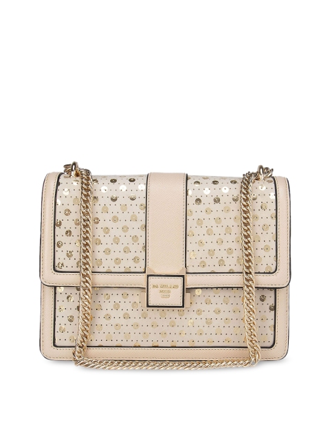 

Da Milano Beige Printed Leather Structured Sling Bag