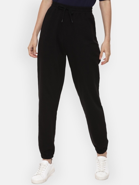 

Van Heusen Woman Women Black Cotton Solid Joggers