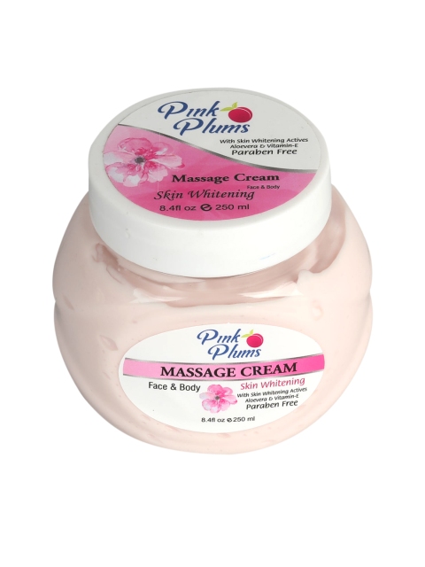 

Pink Plums Skin Whitening Face & Body Massage Cream - Paraben Free - 250 ml, White