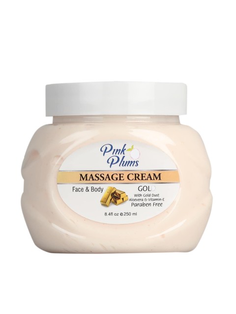 

Pink Plums Gold Paraben Free Face & Body Massage Cream - 250 ml