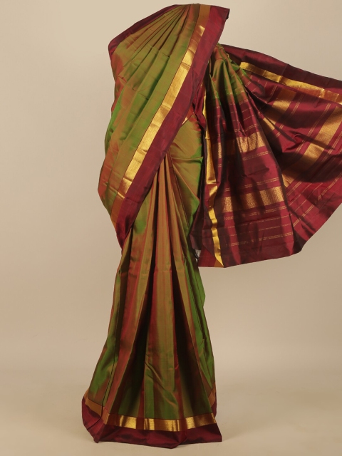 

Pothys Green & Maroon Pure Silk Saree