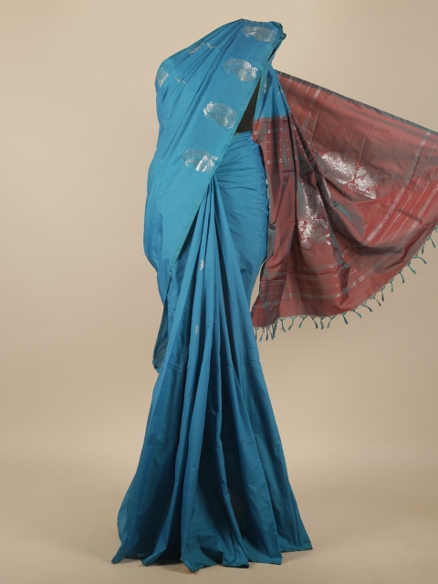 

Pothys Blue & Maroon Woven Design Zari Art Silk Saree