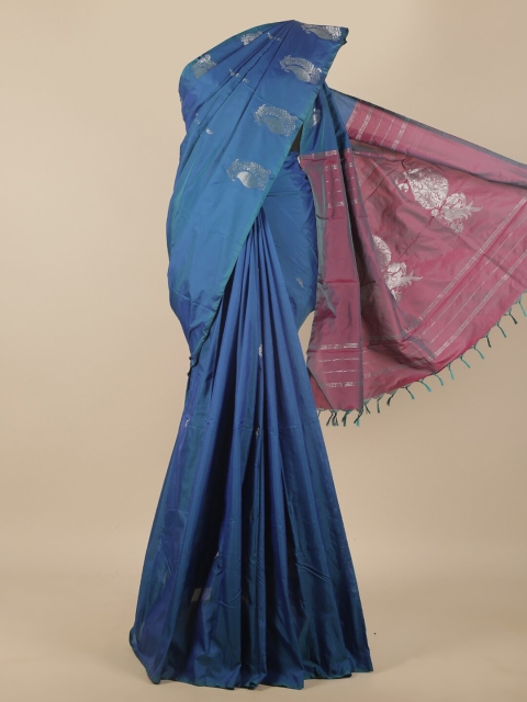 

Pothys Blue & Purple Ethnic Motifs Zari Art Silk Saree