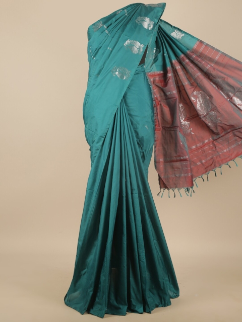 

Pothys Blue & Brown Woven Design Zari Art Silk Saree