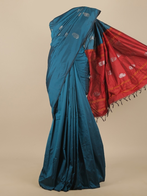 

Pothys Blue & Maroon Woven Design Zari Art Silk Saree