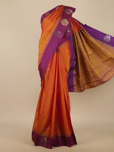 

Pothys Mustard & Purple Ethnic Motifs Zari Art Silk Saree