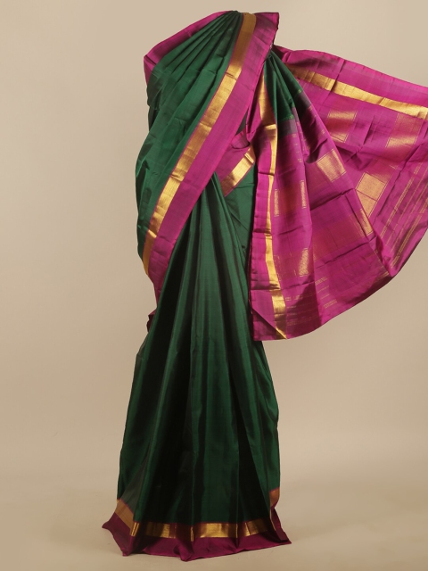 

Pothys Green & Pink Zari Pure Silk Saree