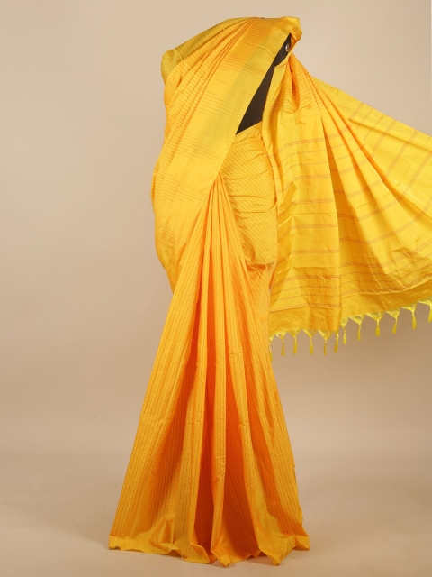 

Pothys Yellow Woven Design Art Silk Saree